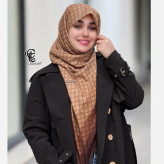 شال و روسری طرح گوچی نخ کاستوم سیتو نسکافه ای حاشیه قهوه ای