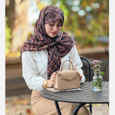 روسری مجلسی طرح سدنا قواره 140 نخ کاستوم دور چرخ دوز طرح ریز شیک و مجلسی