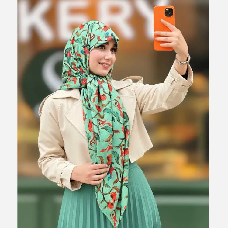 شال نخی طرح حنانه سایز 140 | شال و روسری زنانه شیک و خاص