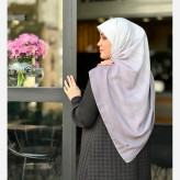 روسری طرح طیفی پله ای سایز 140 نخ کاستوم سی تو چرخ دوز