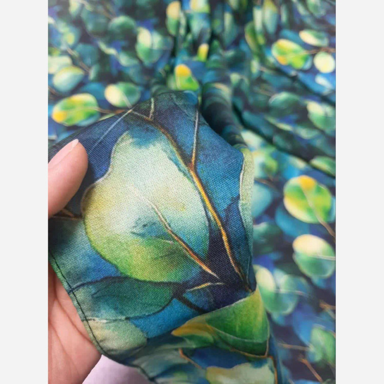 شال نخی طرح برگ کد 118 سایز 140