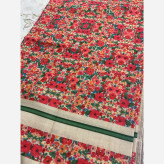 روسری نخی طرح گل ریز سایز 140 | شال و روسری زنانه