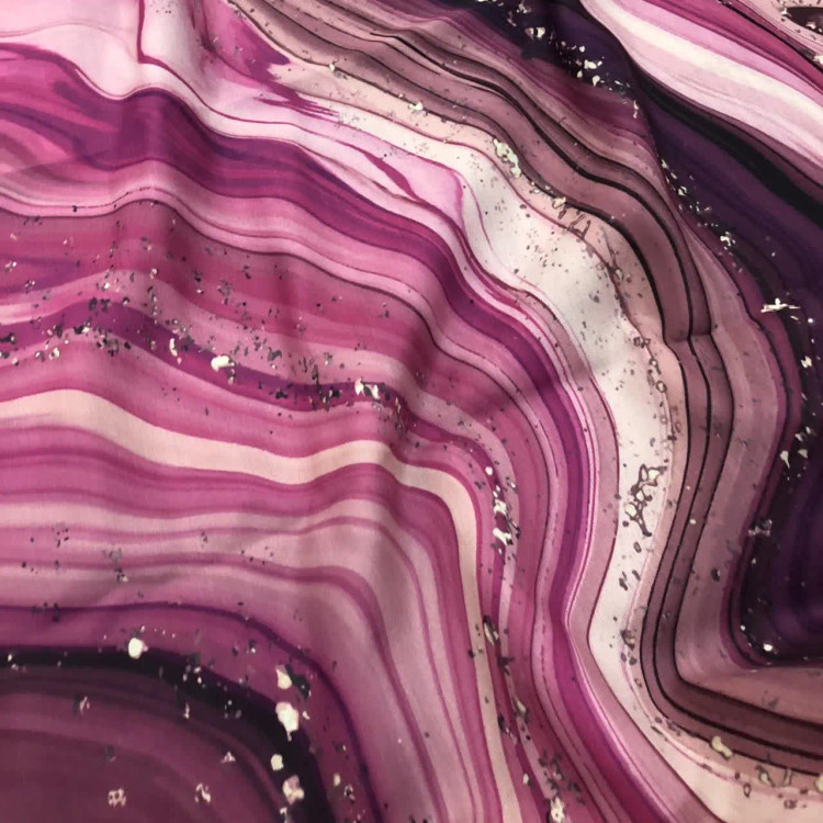 روسری طرح رزین نخ کاستوم سیتو قواره متوسط 110 سانتی متر چرخ دوز