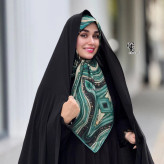 روسری طرح رزین نخ کاستوم سیتو قواره متوسط 110 سانتی متر چرخ دوز