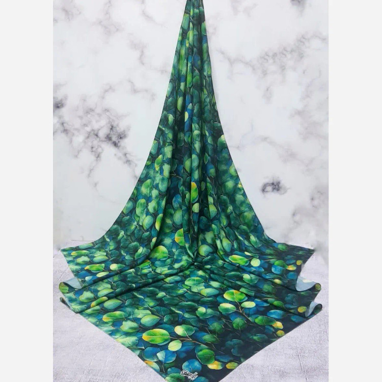 شال نخی طرح برگ کد 118 سایز 140