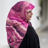 روسری طرح رزین نخ کاستوم سیتو قواره متوسط 110 سانتی متر چرخ دوز