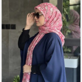 روسری نخی طرح نسترن سایز 140 - شیک و زیبا مناسب استایل شما