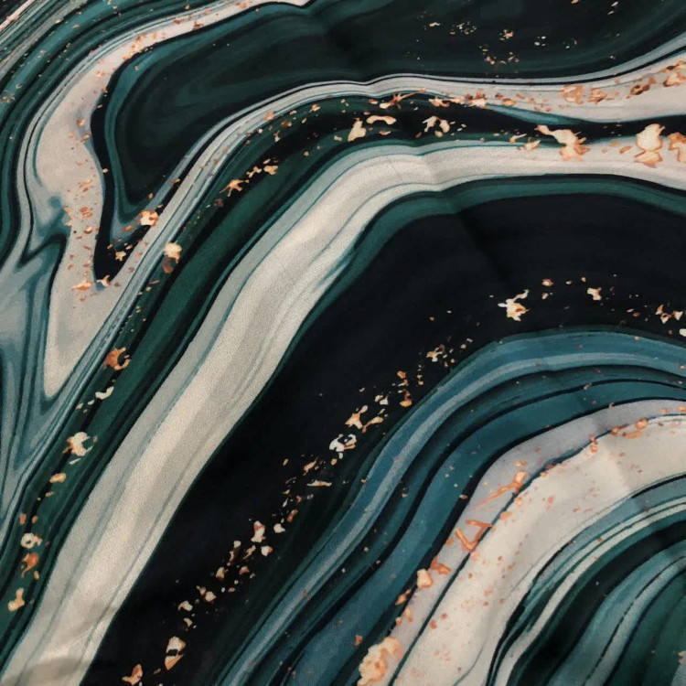 روسری طرح رزین نخ کاستوم سیتو قواره متوسط 110 سانتی متر چرخ دوز