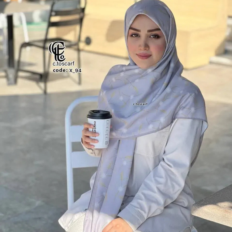 روسری طرح تارا قواره 140 دور چرخ دوز زنانه شیک و مجلسی