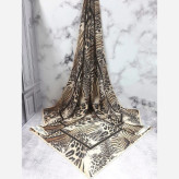 روسری طرح پلنگی قواره بزرگ 140 سانتیمتر جنس نخ کاستوم سیتو