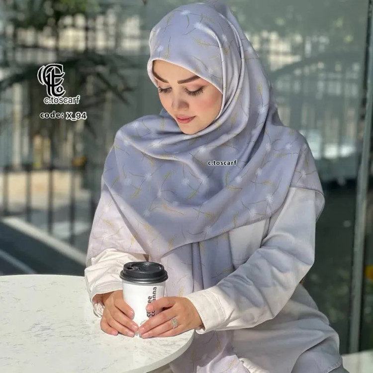 روسری طرح تارا قواره 140 دور چرخ دوز زنانه شیک و مجلسی