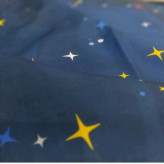 شال نخی قواره بزرگ طرح ستاره شب سرمه ای | بدون لیز خوردگی | 140 سانتی متر