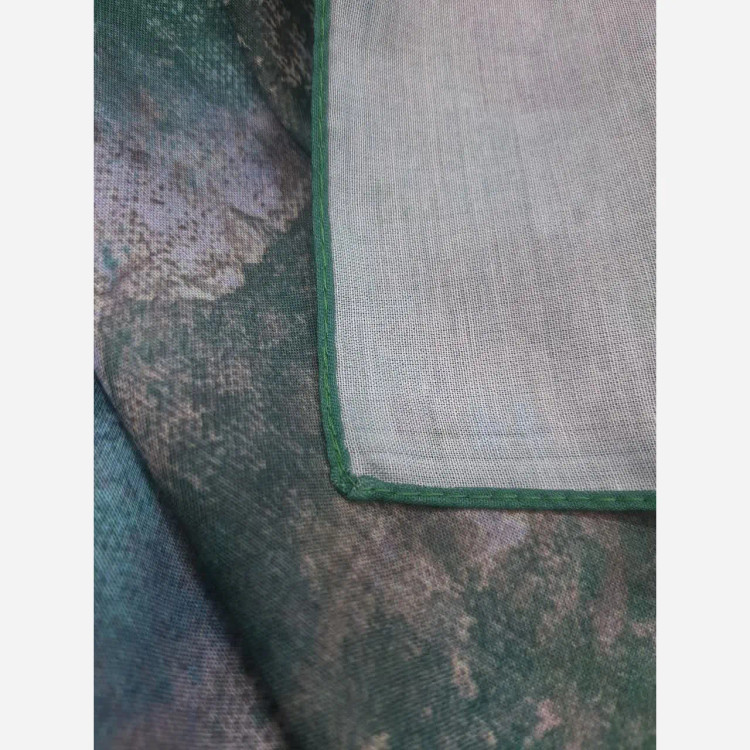 روسری طرح پتینه قواره 140 نخ کاستوم چرخ دوز لیز نیست