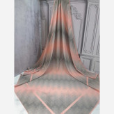 روسری نخی طرح پیکسل قواره بزرگ 140 سانتیمتر، شاد و ملیح، لیز نیست