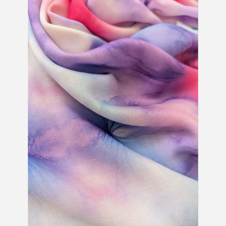 روسری طرح طیفی زنانه، جنس نخ کاستوم سیتو، چرخ دوز، سایز متوسط