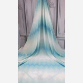 روسری نخی طرح پیکسل قواره بزرگ 140 سانتیمتر، شاد و ملیح، لیز نیست