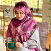 شال و روسری طرح رزین نخی کاستوم قواره بزرگ 140 سانتی شیک و مجلسی