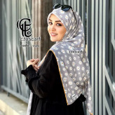 روسری طرح بابونه قواره بزرگ نخی زنانه و دخترانه | کد 1540