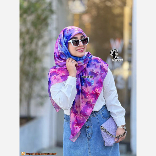 روسری مجلسی طرح ماندانا نخ کاستوم قواره 110 ست مادر دختری