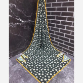 روسری طرح بابونه قواره بزرگ نخی زنانه و دخترانه | کد 1540