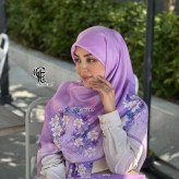 روسری نخی طرح یاسمن قواره بزرگ 140 سانتیمتر گلدار شیک و خاص