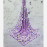 روسری نخی طرح یاسمن قواره بزرگ 140 سانتیمتر گلدار شیک و خاص