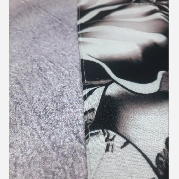 شال و روسری طرح گل و پروانه سفید مشکی نخی اعلا