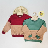 پلیور دورس پنبه لاکرا پسرانه و دخترانه طرح رنگی شیک مناسب 1 تا 9 سال