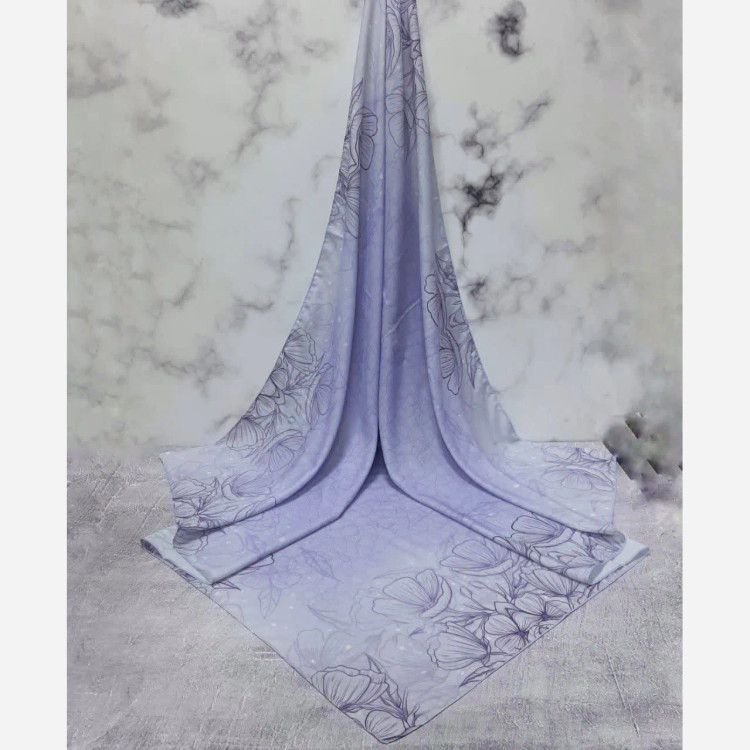 شال نخی طرح ندا قواره بزرگ 140 سانتیمتر زنانه شیک و لطیف