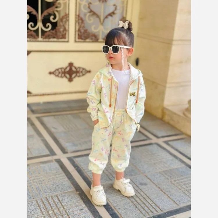 سویشرت شلوار بهاره دخترانه غواصی ست عیدانه 2 تا 10 سال