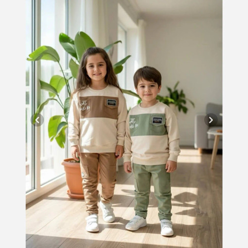 ست بلوز شلوار اسپرت بچگانه ست خواهر برادی 2 تا 12 سال