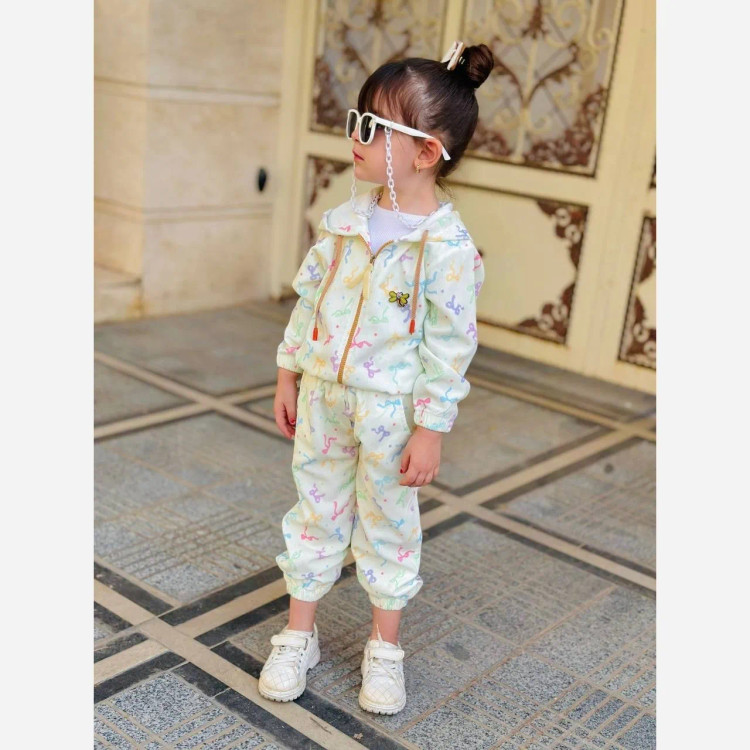 سویشرت شلوار بهاره دخترانه غواصی ست عیدانه 2 تا 10 سال