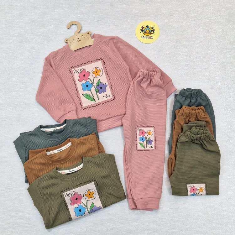 بلوز شلوار دخترانه بهاره ست دخترانه عیدانه پنبه اتوبانی