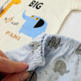 لباس نوزاد پسرانه و دخترانه طرح فیل و زرافه - ست 4 تکه پنبه ای - مناسب 0 تا 9 ماه