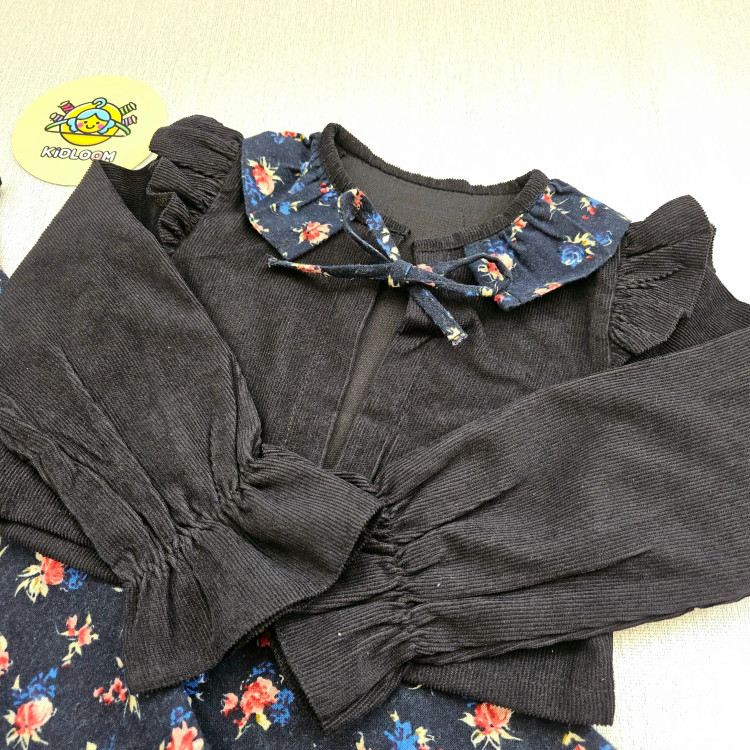 ست کت و سارافون دخترانه طرح گلدار | لباس مجلسی کودک | سایز 2 تا 10 سال