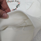 بلوز دخترانه دورس پنبه طرح قلب گلدوزی شده آستین چیندار مناسب 2 تا 8 سال