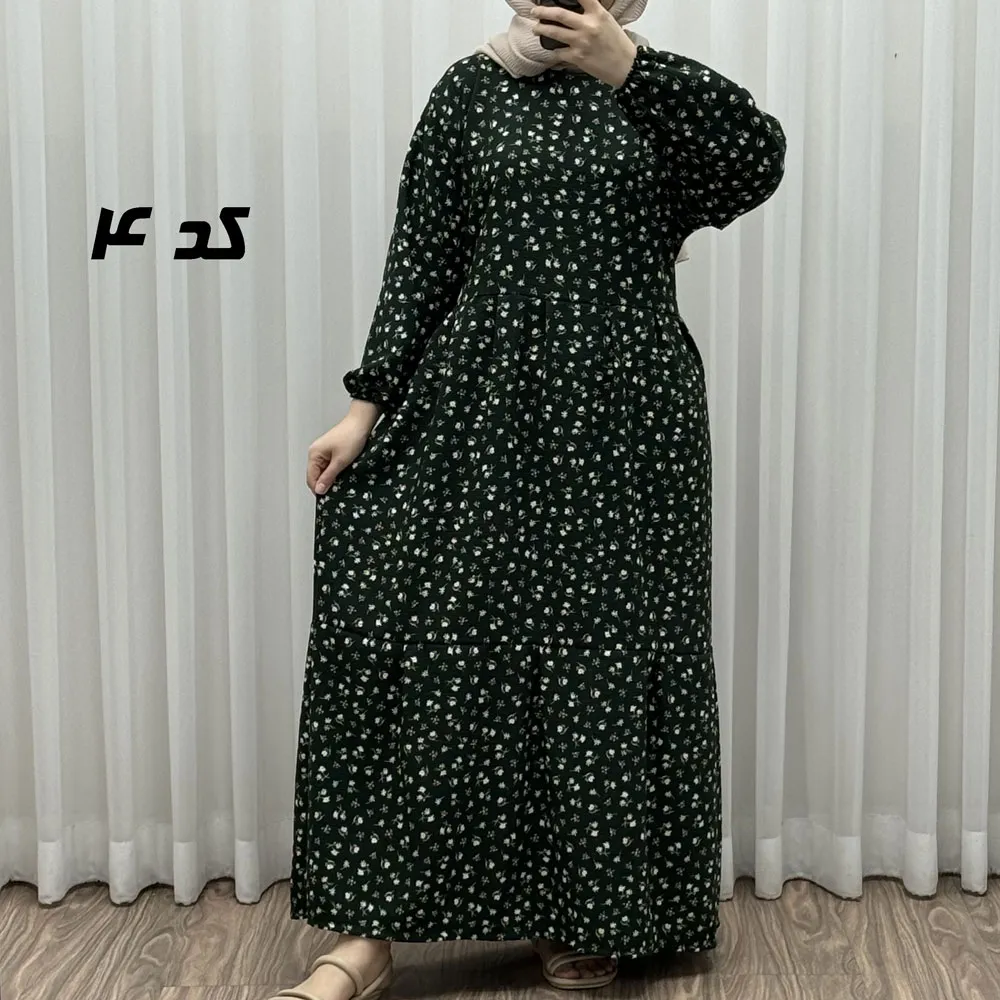 پیراهن بلند زنانه پفکی مدل پاموق کد 1760
