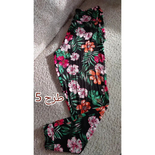 شلوار راحتی زنانه برند لیدی فری سایز جیب دار طرح شاد