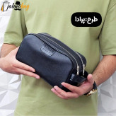 کیف دستی مردانه چرم صنعتی ضخیم دو خانه بند دستی