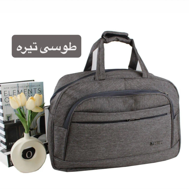 ساک دستی پارچه ای اسپرت و رسمی با بند بلند و سه جیب بیرونی ابعاد 54 در 45 در 8 سانتیمتر