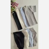 ست بلوز و شلوارک بچگانه طرح زاپ دار نخ و پنبه نرم و سبک مناسب 1 تا 7 سال