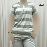 تیشرت زنانه نخ پنبه H&M جلودکمه چهارفصل