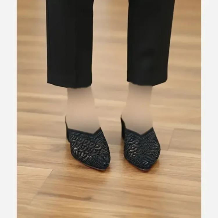 صندل نگینی مجلسی پاشنه 5 سانت طرح رندوم سایز 37 تا 42