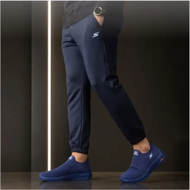 کفش اسکیچرز جورابی بدون بند طبی مدل RIVON سرمه ای