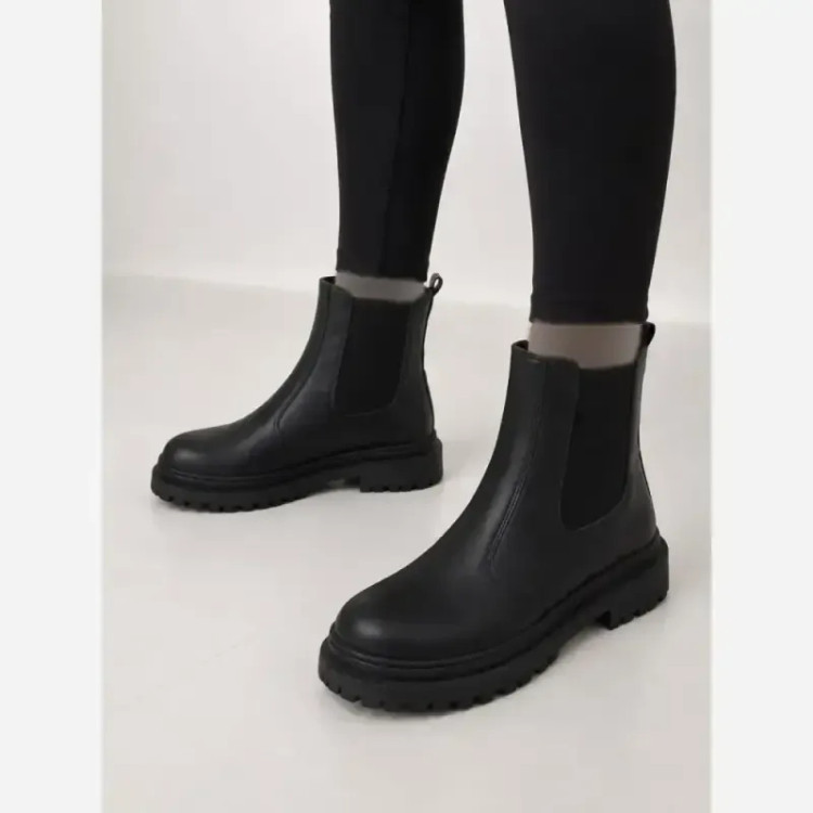 بوت بغل کش زنانه جدید رنگ مشکی و قهوه ای سایز 37 تا 40