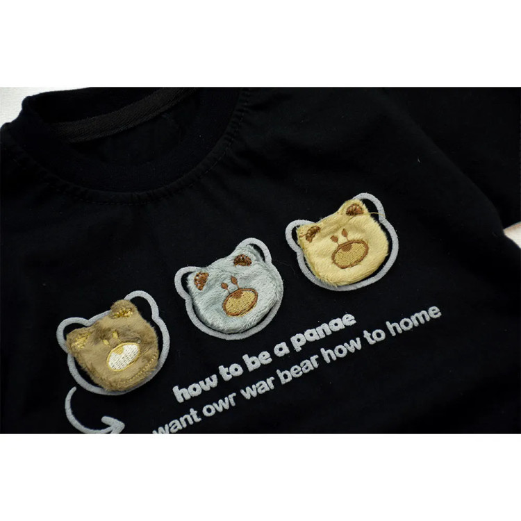 تیشرت و شلوارک پسرانه مشکی خرسی
