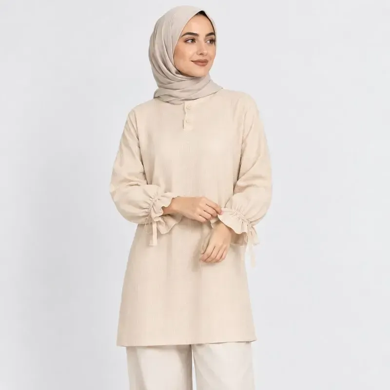 تونیک زنانه لینن مدل کوک دوزی