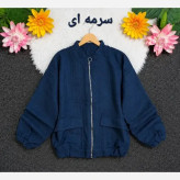 بامبر جکت زنانه فلونزی ضخیم گرم مناسب پاییز قد 63 رنگ قهوه ای