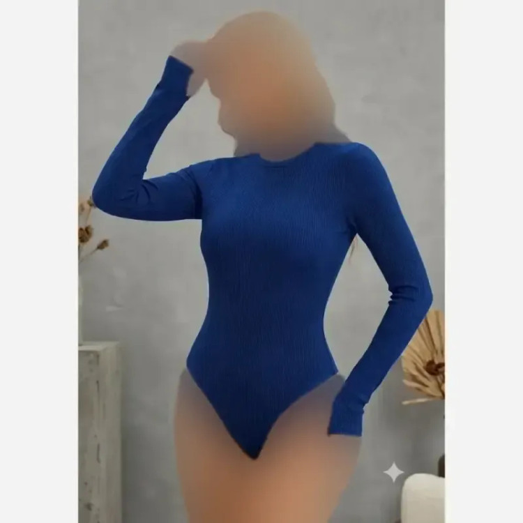 بادی یقه گرد زنانه جنس پنبه کبریتی فری سایز