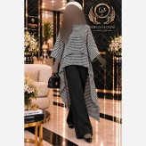 رویه زمستانه جنس پیردوبل اعلا رنگ مشکی سفید و کرم سفید فری سایز 38 تا 46